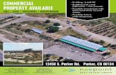 COMMERCIAL • Building: 5,668 SF PROPERTY AVAILABLE 9.58 … · 2017. 5. 11. · Denver Site P rime 9.58 acre Commercial Land and Building on Parker Road (State Highway 83) in Parker,