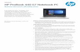 HP ProBook 440 G7 Notebook PC · Help speed up demanding business applications with an 10th Gen ... HP ProBook 440 G7 Notebook PC Specifications Table Available Operating Systems