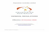 Equestrian Australia General Regulations · 2016. 10. 20. · Equestrian Australia General Regulations 7 Article 102 – EA National (“Australian”) Championships and other Named
