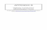 Appendix B Highway Construction Administration Forms · 2020. 7. 23. · B.05 Minimum QA Testing - Subgrade Prep & Grading SUBGQA/12 B.06 Minimum QA Testing Requirements ... Email