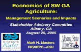 Economics of SW GA Agriculture - Environmental Protection Division · 2019. 9. 19. · Economics of SW GA Agriculture: Management Scenarios and Impacts Stakeholder Advisory Committee