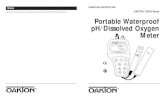 OAKTON 35632-Series Portable Waterproof pH/Dissolved Oxygen … · 2018. 7. 1. · OPERATING INSTRUCTIONS OAKTON® 35632-Series Portable Waterproof pH/Dissolved Oxygen Meter pH/Dissolved