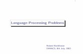 Language-Processing Problemsdimacs.rutgers.edu/Workshops/Lattices/slides/backhouse2.pdf · 2003. 7. 15. · References 23 J.H. Conway, “Regular Algebra and Finite Machines”, Chapman