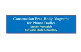 Construction Free-Body Diagrams for Planar Bodies...•Choose the free body to isolate; •Draw a Free Body Diagram (FBD) of the body;–Isolate the body from all of its surroundings,