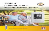 VOICE M c c u r Accurate. Reliable. Audible. · FORA® Diamond VOICE, patients can monitor their blood glucose without assistance! VOICE The FORA® Diamond VOICE is a talking meter