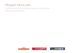 Royal Mail plc - London Stock Exchange · Royal Mail plc | Financial report for the full year ended 27 March 2016 2 Highlights Royal Mail plc (RMG.L) today announced its results for