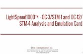 LightSpeed1000™- OC-3/STM-1 and OC-12/ STM-4 Analysis and … · 14 Features •Supports signal rates of 155.52 Mbps for OC-3 and 622.08 Mbps for OC-12 interface •Emulation and