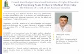 Federal State Budget Educational Institution of Higher ... · children hospitals from USA, Canada, Italy and others. Scientific work in University actively develops, using innovative