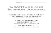Gratitude and Sermon Journal… · 2020. 8. 10. · This Gratitude and Sermon Journal looks back at scripture and the teaching of the church while looking forward to the Lord to discern