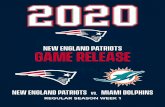 NEW ENGLAND PATRIOTS GAME RELEASE...2020/09/08  · A complete listing of the network’s 38 stations can be found in this press release. Play-by-play broadcaster Bob Socci will call