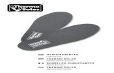 HEATED INSOLES THERMO SOLES SEMELLES CHAUFFANTES THERMO SOLES · The soles are constructed in such a way, that the size can be trimmed to fit if need-ed! Please be sure to follow