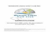 MAWSON LAKES GOLF CLUB INC....6. HANDICAPPER and HANDICAPPER ASSISTANT 6.1 The Handicapper and Handicapper Assistant shall be elected or appointed annually in accordance with procedures