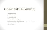Charitable Givingburch/andreoni-presentation.pdf · 2011. 12. 13. · Charitable Giving James Andreoni UCSD and NBER A. Abigail Payne McMaster University ... •g = gift recieved