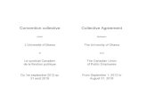 Convention collective Collective Agreement and... · 2016. 5. 19. · Convention collective entre L'Universite d'Ottawa et Le syndicat Canadien de la fonction publique Du 1 er septembre