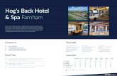 Hog’s Back Hotel & Spa Farnham...The Hotel P: 01252 784 889 E: corporate@suryahotels.co.uk W: A: Seale, Farnham, Surrey, GU10 1EX Hog’s Back Hotel & Spa Farnham Capacities Car