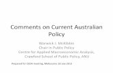 Comments on Current Australian Policy - CEDA · 2016. 7. 22. · USDA EIA CEPII GS2011 OECD ENV -L PWC K2008 DM2010 JCER GCubed Figure 1: Survey Projections of Real GDP per Capita