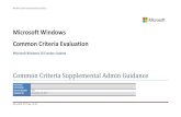 Microsoft Windows Common Criteria Commons, 559 Nathan Abbott Way, Stanford, California 94305, USA. Microsoft