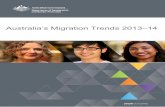 Australia’s Migration Trends 2013–14 · 2018. 11. 6. · 5.8 per cent and for overseas-born it was 5.9 per cent. Although the labour force participation rate is higher for Australian-born