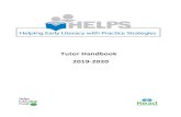 Tutor Handbook 2019-2020 - Read Charlotte€¦ · HELPS Tutor Handbook HELPS Tutor Handbook for Campus revised 8.28.19 6 General Tutoring Ethics l My role as a tutor is to guide students