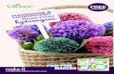 Clover Pom-Pom Makers · 2016. 3. 16. · Clover Pom-Pom Makers Supplies For 6 Hydrangeas: 1 Extra Large Clover Pompom Maker Art No. 3128 1 yard each of 3 Hand-dyed color ways Note: