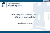 Learning Vocabulary in L2s Other than Englishmeyda.education.gov.il/.../safot/norbertschmitt.pdfNorbert Schmitt Principles for Learning Second Language Vocabulary Principles for Learning