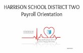 HARRISON SCHOOL DISTRICT TWO Payroll Orientation · 2017. 7. 27. · Harrison School District Two to that affect. Please e-mail or mail your consent withdrawal to the Payroll Office.