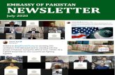 EMBASSY OF PAKISTAN NEWSLETTERembassyofpakistanusa.org/wp-content/uploads/2020/08/...Pakistan and the U.S. who discussed how education cooperation between our two countries could be