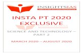 INSTA PT 2020 EXCLUSIVE · 23 hours ago · INSTA PT 2020 EXCLUSIVE (SCIENCE AND TECHNOLOGY – PART 2) NOTES ... Mission on Nano Science and Technology (Nano Mission): • Launched