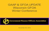 GAAP & GFOA UPDATE Wisconsin GFOA Winter Conference...GASB 83, Certain Asset Retirement Obligations GASB 84, Fiduciary Activities GASB 87, Leases GASB 88, Certain Disclosures Related