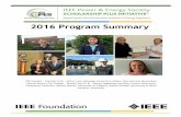 2016 Program Summary - IEEE Power & Energy Society · 2017. 2. 21. · Ryan Cooney, Worcester Polytechnic Institute, 2018 Alfonso Cruz, Syracuse University, 2017 Joe DeGolia, State