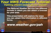 Your NWS Forecast Tutorial - National Weather Service · 2015. 3. 20. · 4 Hourly Weather Graph • Simply click to check a certain weather element on or off to see it displayed