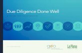 Due Diligence Done Well - ctphilanthropy.org · Grantmakers often think about due diligence as a legal process. But U.S. law actually requires little in the way of due diligence when