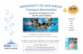 UNIVERSITY OF SAN DIEGO Campus Recreationcatcher.sandiego.edu/items/campusrecs/Summer 2017 CREC... · 2017. 3. 30. · For more information, to review class descriptions or to make