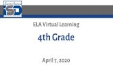 ELA Virtual Learning 4th Grade April 7, 2020sites.isdschools.org/.../04_07/4th.ELA.April7.Sycamore.pdfLesson: April 7, 2020 Learning Target: Students will… Use text features to find