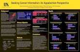 Seeking Cancer Information: An Appalachian Perspective · • sociodemographic and personal health-related variables relative to non-Appalachian respondents. Methods This secondary