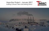 Hope Bay Project January 2017s1.q4cdn.com/893791552/files/doc_presentations/2017/20170113.pdfJan 13, 2017  · Doris Guidance - 2017 5 Ore mined (t) 275,000 Average grade mined (g/t)