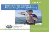 Notes & Updates (Winter) · Fisheries Division notes and updates (December, 2018 – February, 2019) 3 Inland Fish Management & Fish Culture COLDWATER FISHERIES 2019 SPRING TROUT