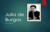 Julia de Burgos - AP SPANISH LITERATURE AND ......“Julia” falsa “la flor de la aristocracia; y yo, la flor del pueblo”; “ el más profundo abismo se tiende entre las dos”;