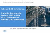 National GHG Inventories: Transitioning from the Revised …...Climate Change (IPCC TFI TSU) in the Africa Regional Workshop on the Building of Sustainable National Greenhouse Gas