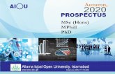 PROSPECTUS PhD... · 2020. 7. 29. · 1. To teach Islamic Studies from Matric to PhD levels as per contemporary requirements. 2. To teach Arabic language and literature from Matric