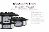 3, 5.7 and 8 Litres Multi-Use Pressure Cookers · Adjust and Save Pressure Cooking Temperature Select a pressure cooking Smart Programme, then press Pressure Level to toggle between