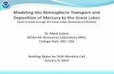 Modeling the Atmospheric Transport and Deposition of Mercury … · 2013. 1. 9. · Modeling the Atmospheric Transport and Deposition of Mercury to the Great Lakes (work funded through