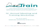 International Research Training Group “Processes and ......Jeetendra Saini (Alfred-Wegener-Institute Bremerhaven) 12:00 – 13:00 Lunch @ MARUM gallery 13:00 – 14:00 Arctrain assembly,