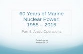 60 Years of Marine Nuclear Power: 1955 - 2015 · 2015. 12. 21. · Arctic Submarine Laboratory (ASL) Founder (1947) and chief research scientist of the ASL. Developed Battery Whistler