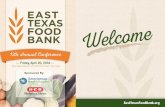 Good Morning & Welcome - East Texas Food Bankeasttexasfoodbank.org/wp...Session-Tim_Dennis.pdf · County FY2014 Eligible Population FY2016 Meal Distribution FY2019 Meal Target Required