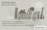 Earthquakes - Studyladder · Earthquakes occur when the pressure that has built between two plates is suddenly released. When two tectonic plates are moving away from each other,