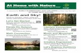 At Home With Nature Earth and Sky · 2020. 8. 16. · At Home with Nature Nature doesn’t just happen in a park; it can happen right at home! Earth and Sky! Hands-on activities,