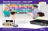 BenQ Colorific HC1200 · 2015. 7. 17. · Zoom 1.5x – (Supports 2.35:1 Cinemascope) Image Size 26” – 300” Keystone Vertical +/- 40 degrees Offset Vertical: 130% + 5% Lamp