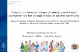 Varying understandings of social media and competency for ...career.fsu.edu/sites/g/files/imported/storage/original/...Social media is fast becoming as much a necessity as an opportunity