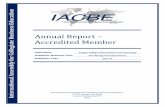 Annual Report Accredited Member · 2016. 8. 8. · IACBE Annual Report: 2011-12 2 Commissioners’ Notes Action Already Taken Action Planned Principle 1.0 – Outcomes Assessment.